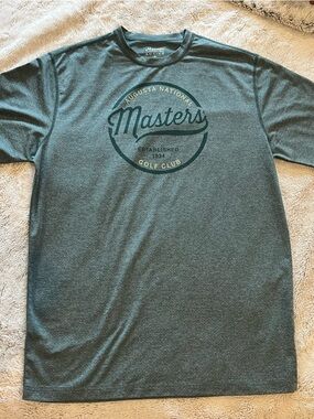 Masters Green Circular Logo Tee Golf Medium Active Tech Short Sleeve T Shirt